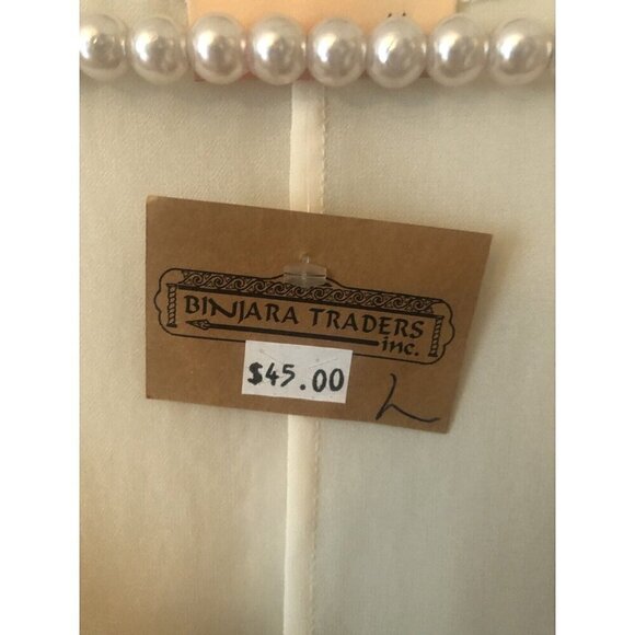 NWT SS Sis Sis Womens Size Large Tan Cream Blouse Short Sleeve - Picture 5 of 6